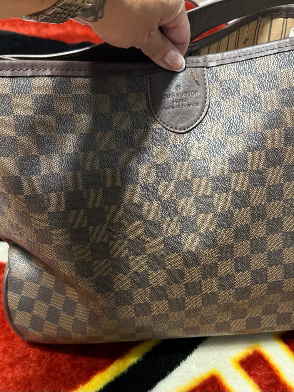 Brown Damier Ebene Canvas woman’s  Tote NOT AUTHENTIC!!!! - Picture 9 of 9
